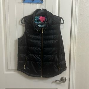 Lilly Pulitzer ski vest black worn once